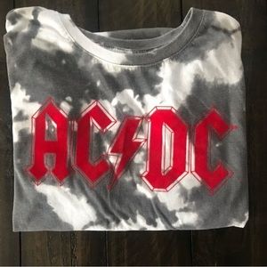 AC/DC Cropped Tye Dye Tee